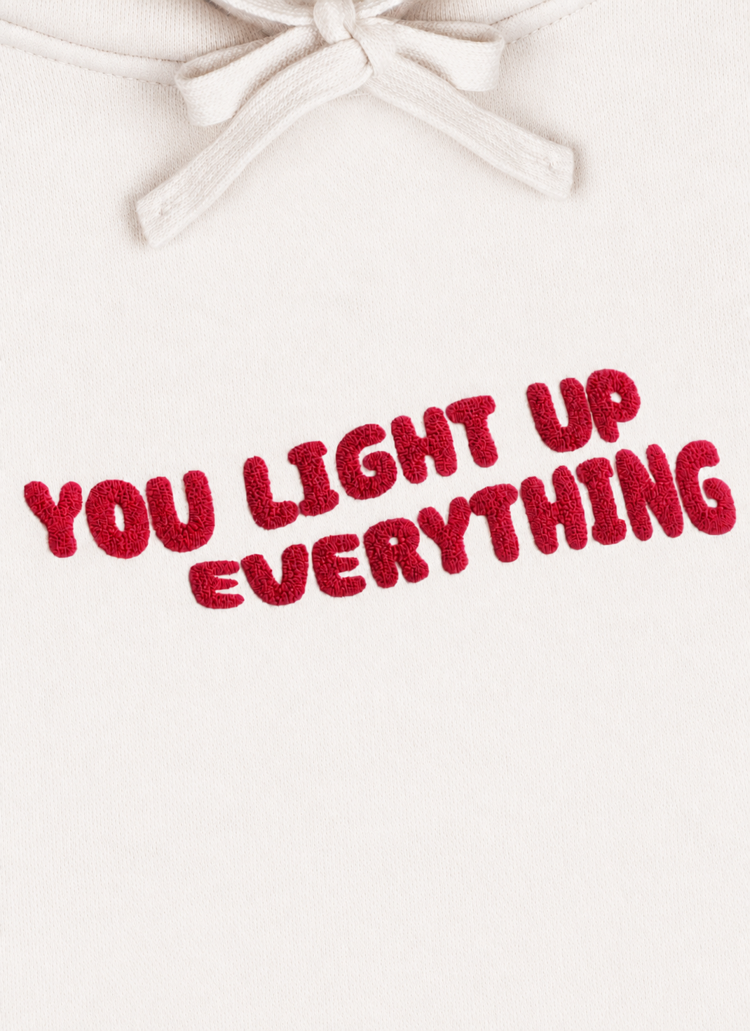 You Light Up Everything Puff Printed Hoodie