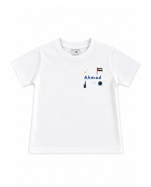 Flag Day Skyline Printed Babies & Kids T-Shirt – Custom Name