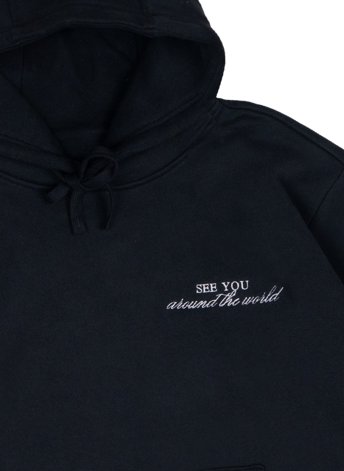 See You Around The World Embroidered Hoodie