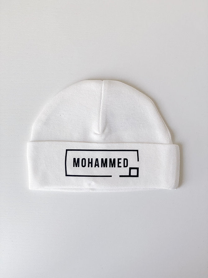 Name Tag Baby Beanie – Custom Name