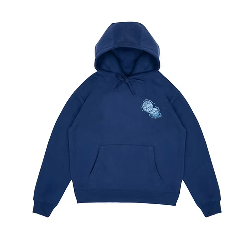 To The Moon And To Saturn Embroidered Hoodie