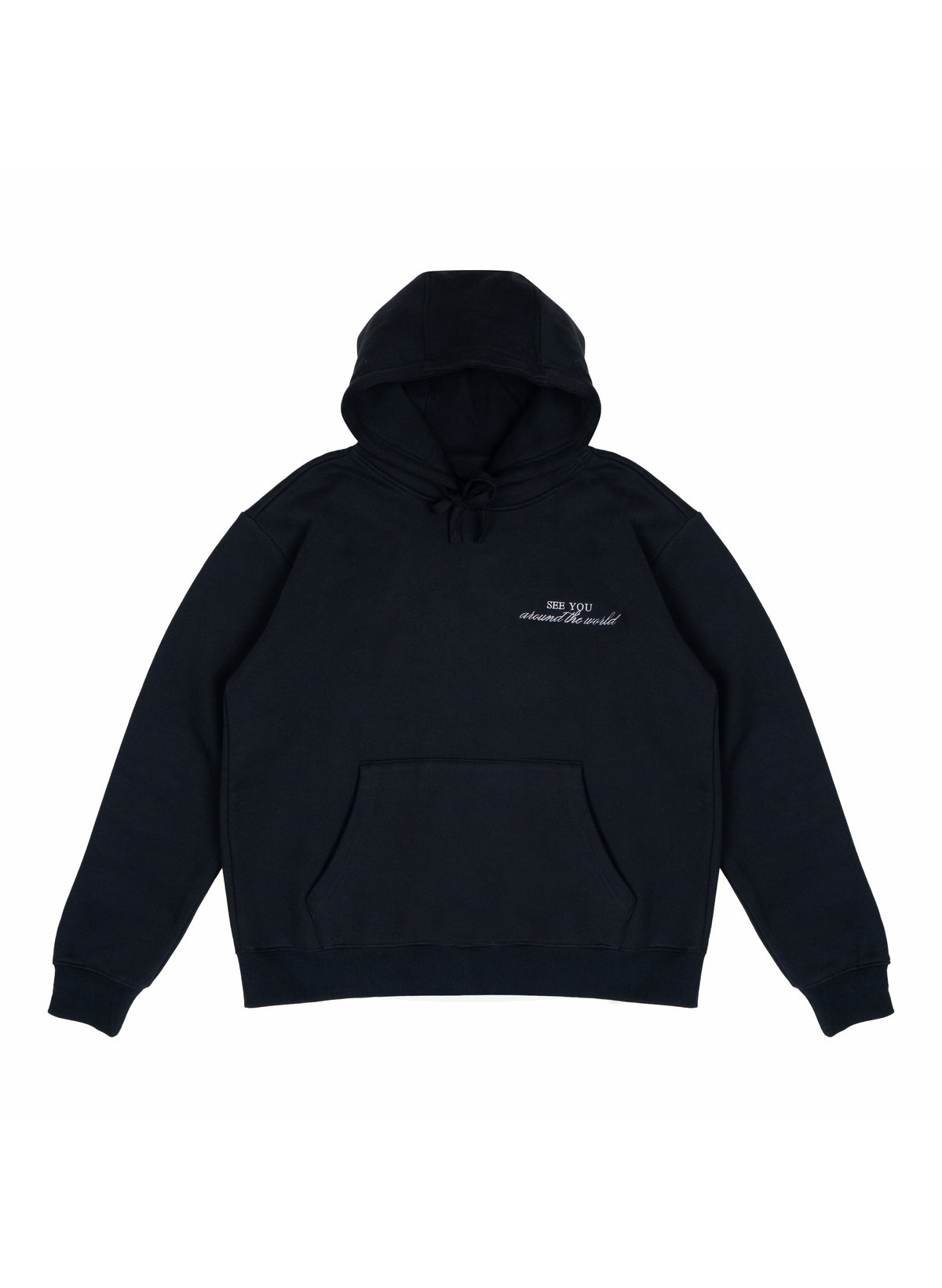 See You Around The World Embroidered Hoodie
